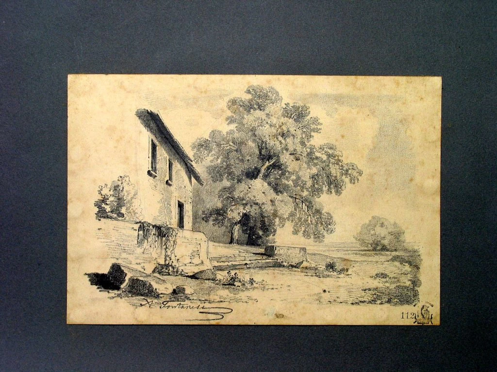 Casetta rustica all'ombra di grande albero